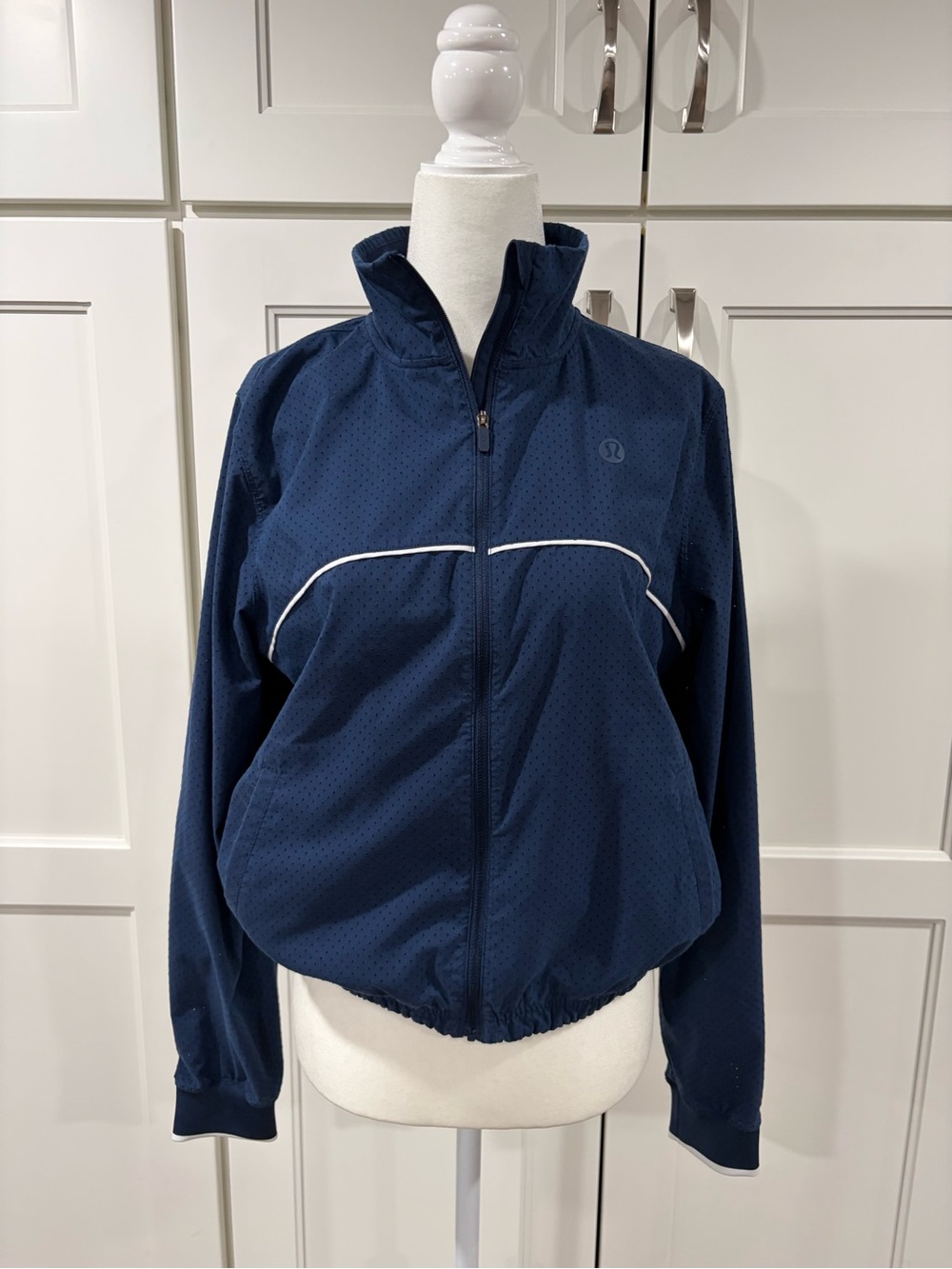 Lululemon Court Rival Track Jacket Navy with White Piping